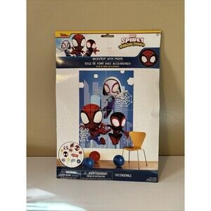 Marvel Spidey Amazing Friends Backdrop w/Props Kit Boy Girl Birthday Party NWT